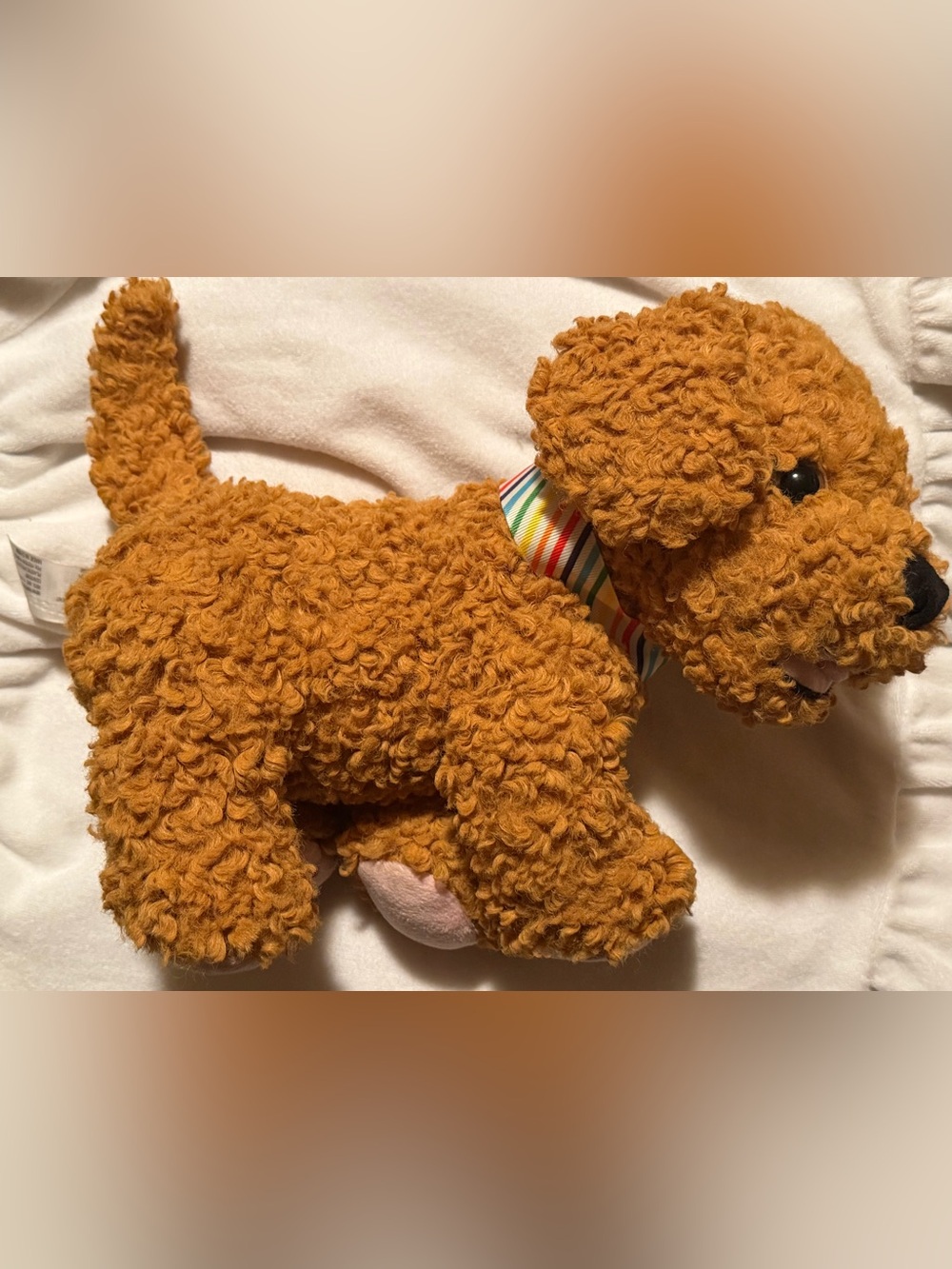 Retired American Girl Daffodil Doodle Dog Plush.